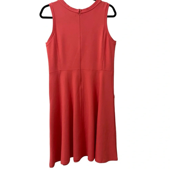 Banana Republic Pink Sleeveless Fit and Flare Cocktail Dress Pockets Size 8 - Picture 2 of 8